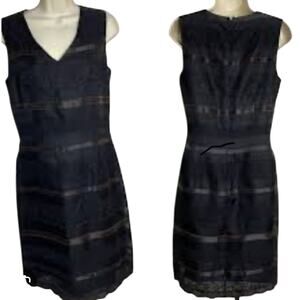 Vintage Maggy London striped silk sheath lace Whimsigoth goth Gothic emo Y2K 14